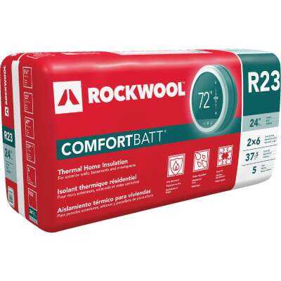 Rockwool Comfortbatt R-23 24 In. x 47 In. Stone Wool Insulation (5-Pack)