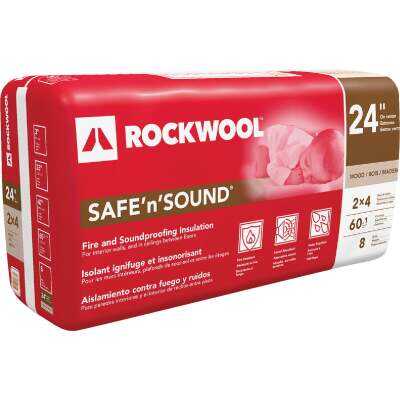 Rockwool Safe'n'Sound 24 In. x 47 In. Stone Wool Insulation (8-Pack)